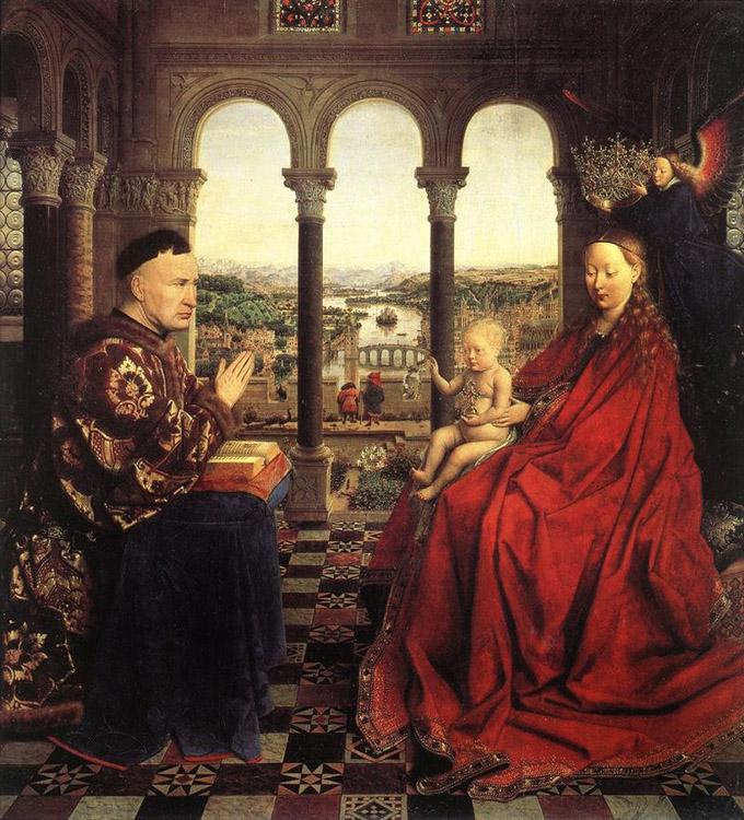 Jan Van Eyck The Virgin of Chancellor Rolin (mk08) oil painting image